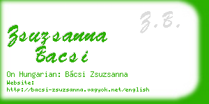 zsuzsanna bacsi business card